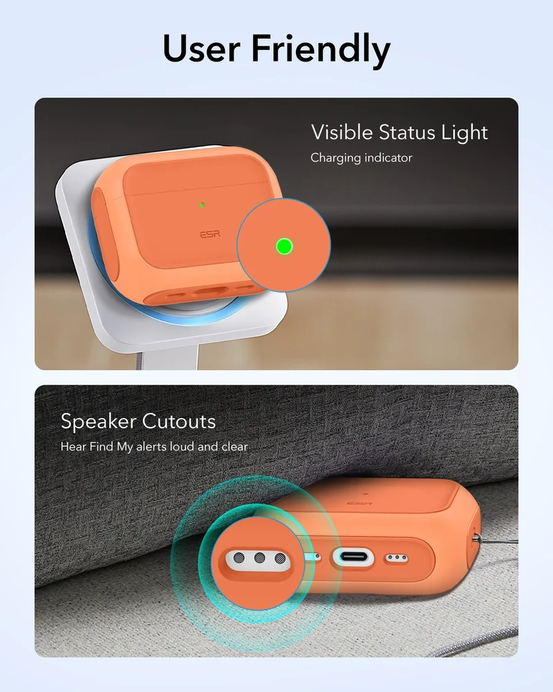 AirPods Pro 3 Orbit Hybrid Magnetic Case - Orange