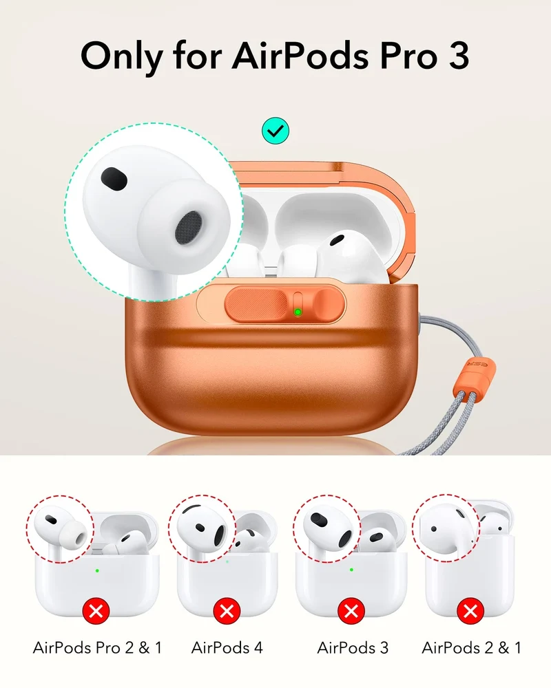 AirPods Pro 3 Pulse FlickLock Magnetic Case - Orange