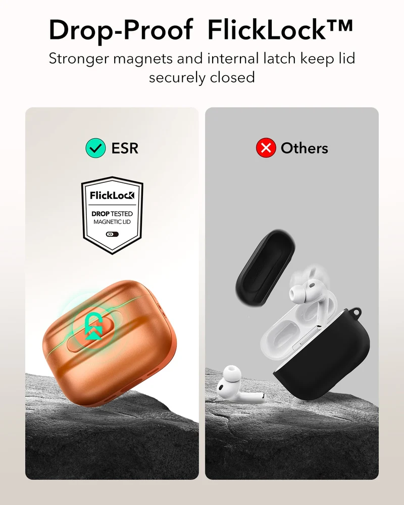 AirPods Pro 3 Pulse FlickLock Magnetic Case - Orange