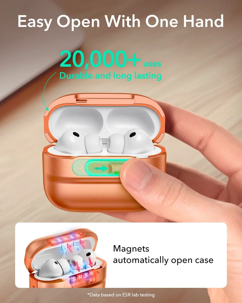 AirPods Pro 3 Pulse FlickLock Magnetic Case - Orange