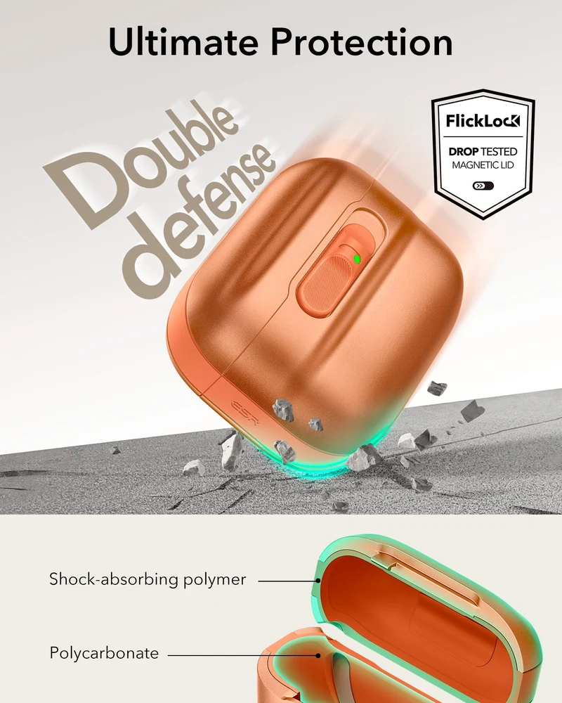 AirPods Pro 3 Pulse FlickLock Magnetic Case - Orange