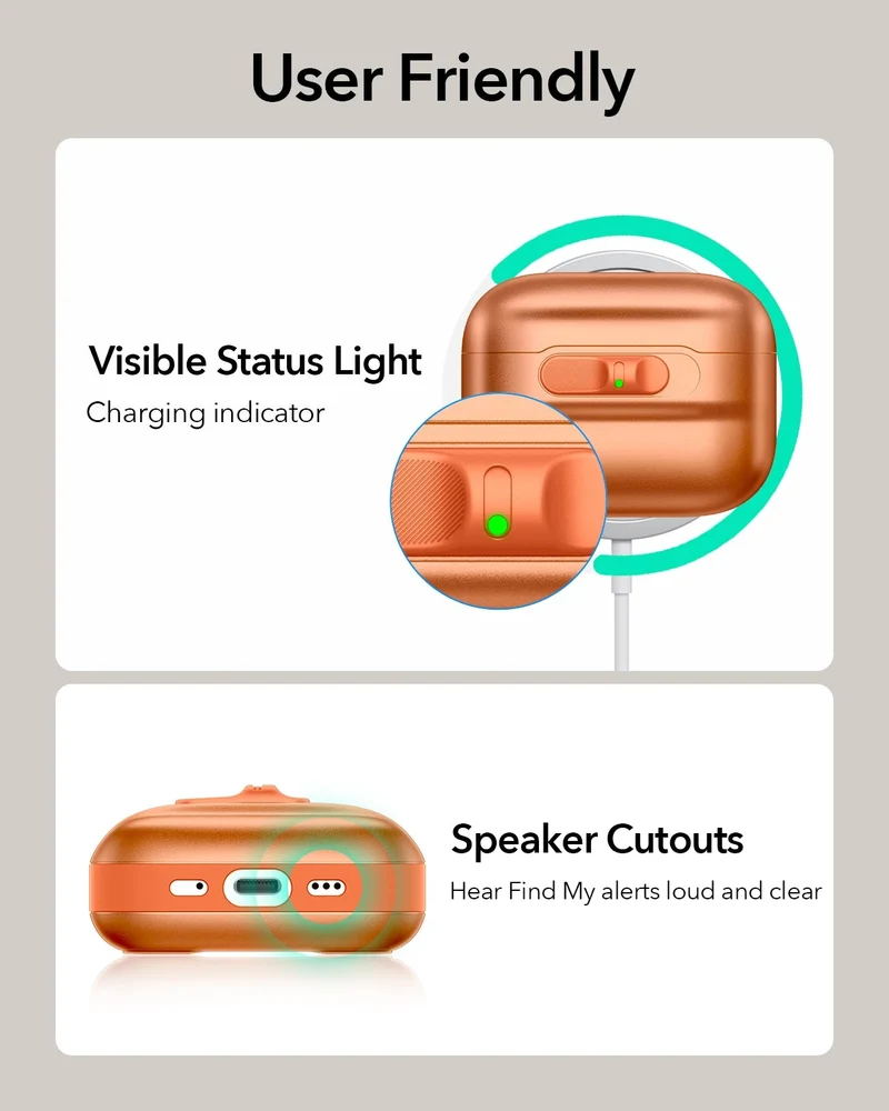 AirPods Pro 3 Pulse FlickLock Magnetic Case - Orange
