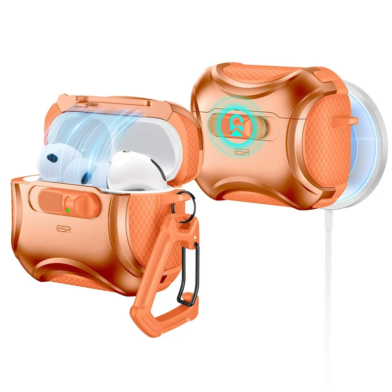 AirPods Pro 3 Cyber FlickLock Magnetic Case - Orange