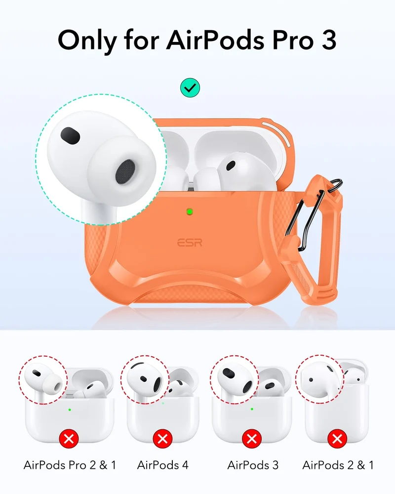 AirPods Pro 3 Cyber Tough Magnetic Case - Orange