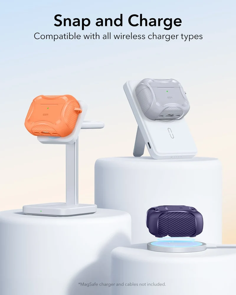 AirPods Pro 3 Cyber Tough Magnetic Case - Orange