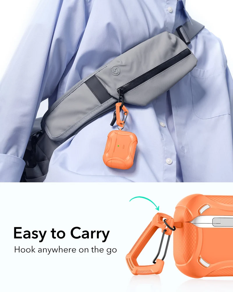 AirPods Pro 3 Cyber Tough Magnetic Case - Orange