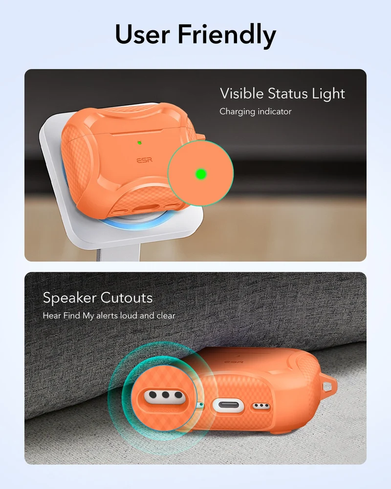 AirPods Pro 3 Cyber Tough Magnetic Case - Orange