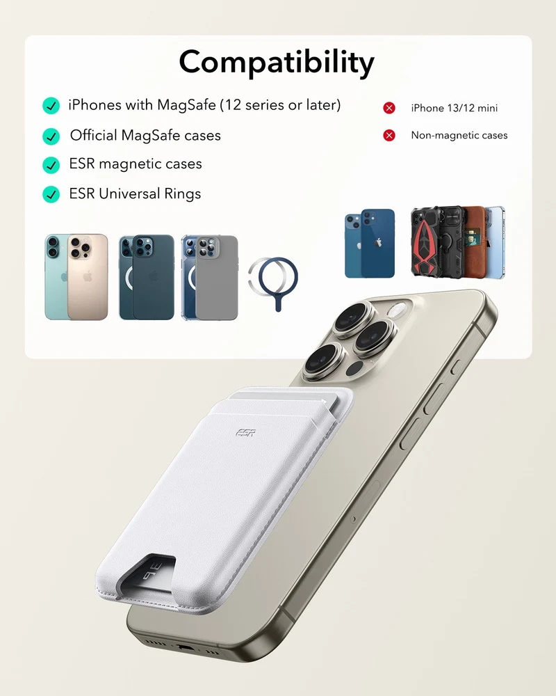 Magnetic Wallet Boost (HaloLock) - White