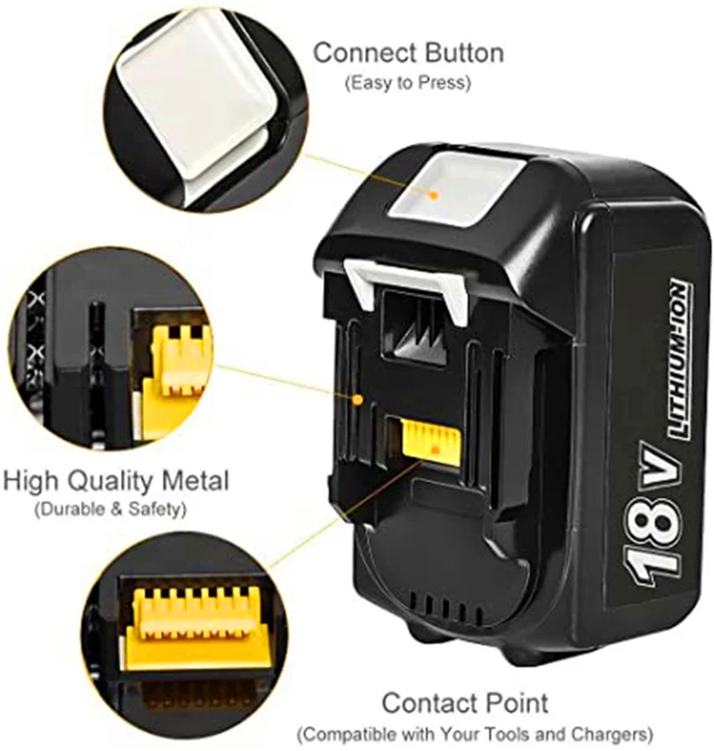 4 pieces 18V 5.0Ah Li-Ion battery for Makita BL1860B BL1850B BL1860