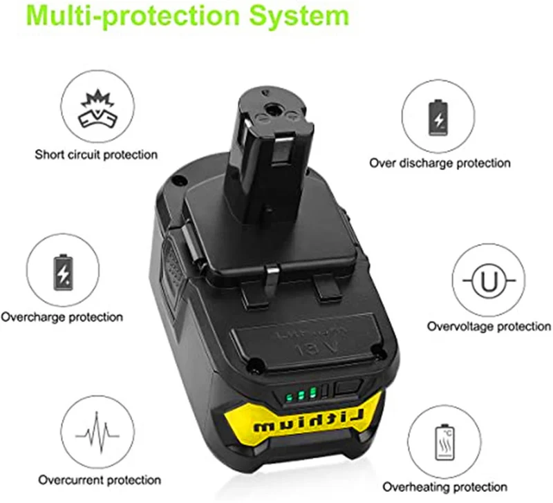 18V 5000mAh Li-ion battery for BID-1801M, BID-180L, BID1821, BIW180, CAD-180L