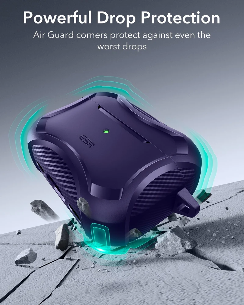 AirPods Pro 3 Cyber Tough Magnetic Case - Purple