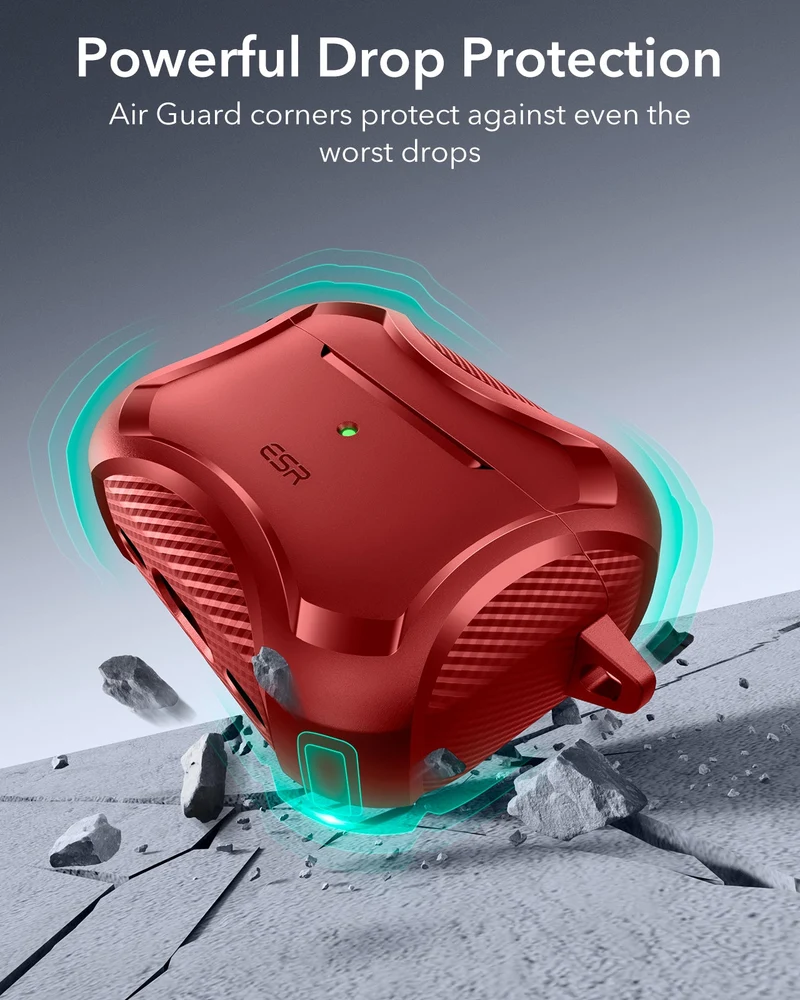 AirPods Pro 3 Cyber Tough Magnetic Case - Dark Red