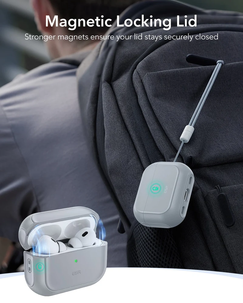 AirPods Pro 3 Orbit Hybrid Magnetic Case - Gray