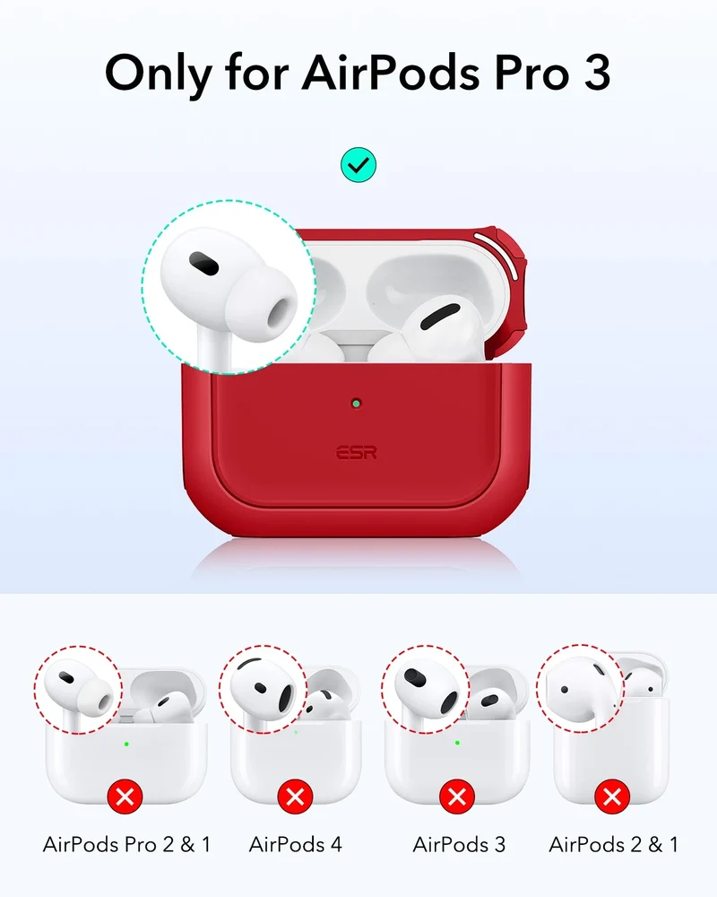 AirPods Pro 3 Orbit Hybrid Magnetic Case - Dark Red