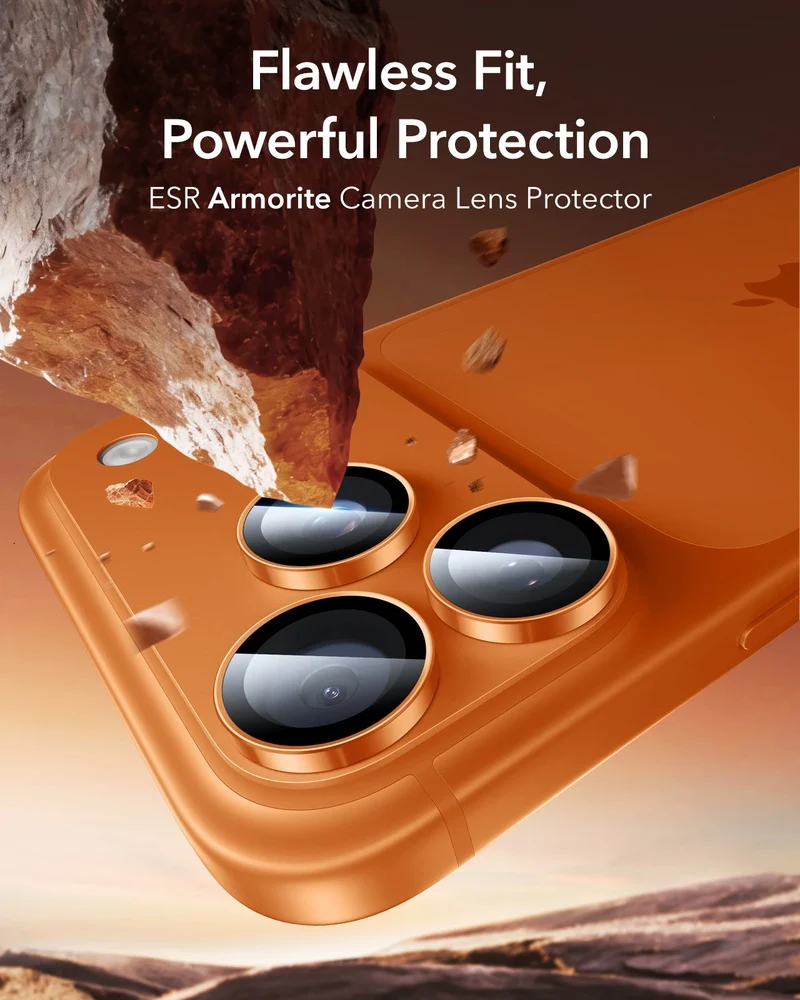 iPhone 17 Pro Max/17 Pro Armorite®️ Camera Lens Protector - Orange