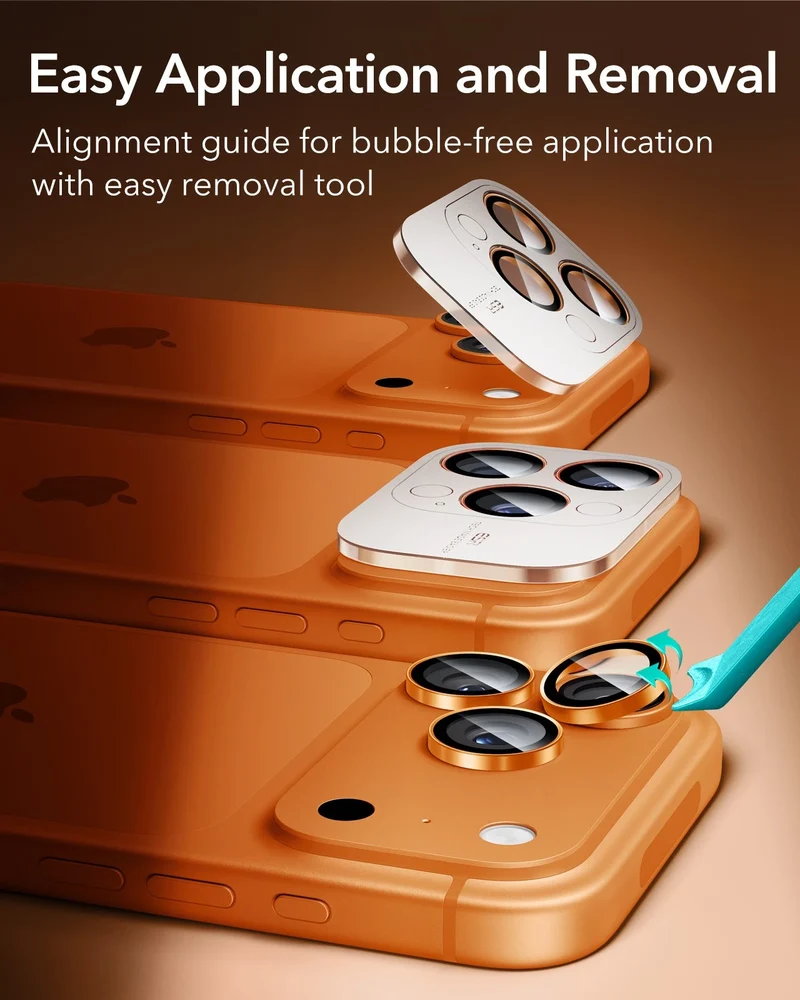 iPhone 17 Pro Max/17 Pro Armorite®️ Camera Lens Protector - Orange
