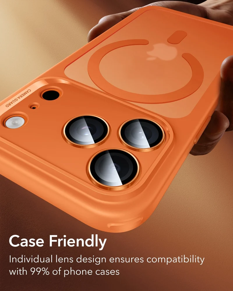 iPhone 17 Pro Max/17 Pro Armorite®️ Camera Lens Protector - Orange