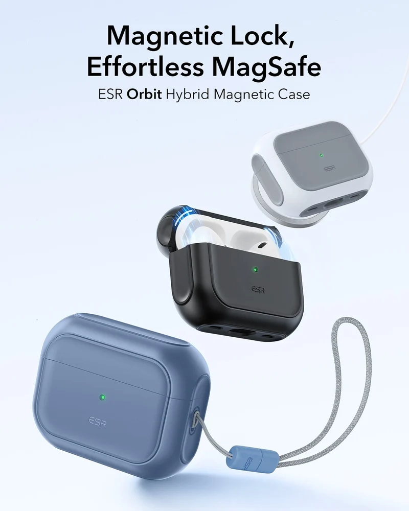 AirPods Pro 3 Orbit Hybrid Magnetic Case - Dark Blue