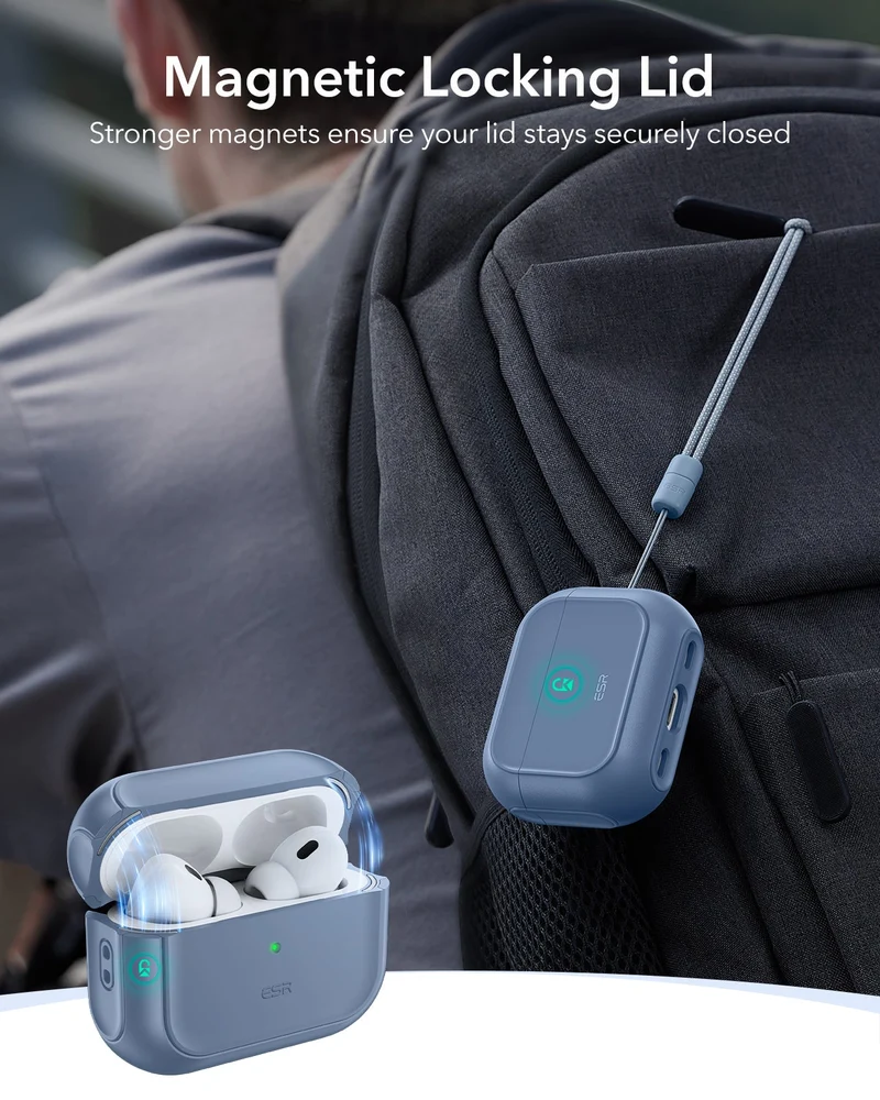 AirPods Pro 3 Orbit Hybrid Magnetic Case - Dark Blue
