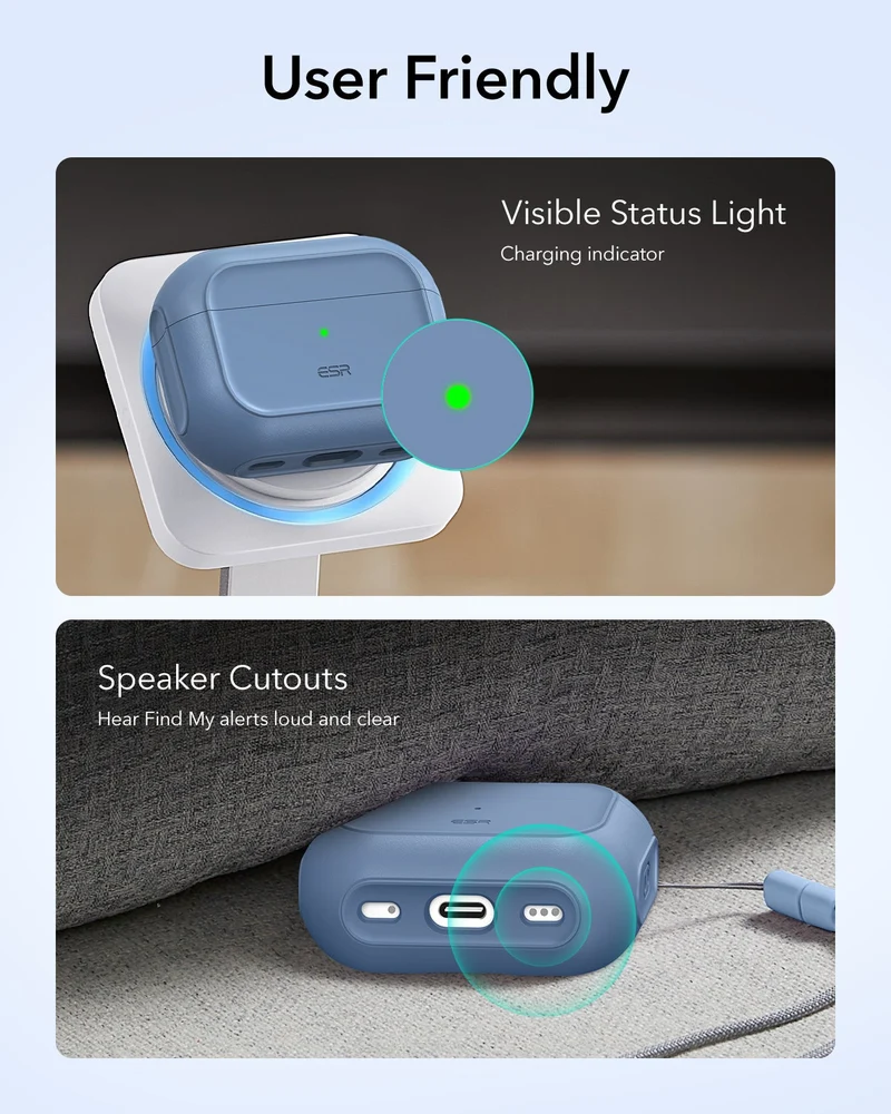 AirPods Pro 3 Orbit Hybrid Magnetic Case - Dark Blue