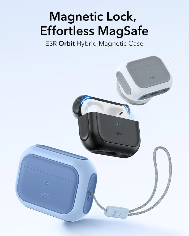 AirPods Pro 3 Orbit Hybrid Magnetic Case - Powder Blue
