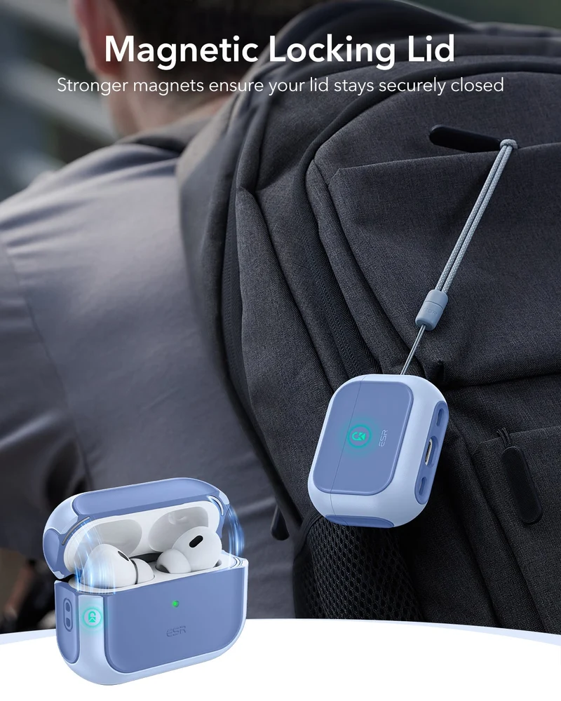 AirPods Pro 3 Orbit Hybrid Magnetic Case - Powder Blue
