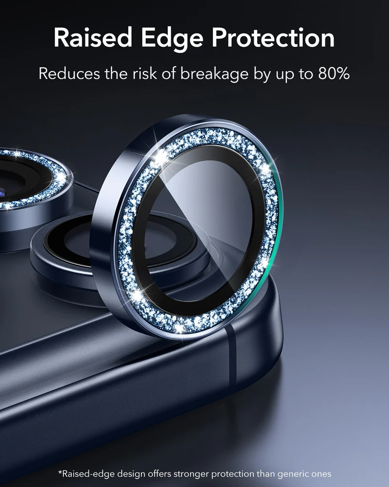 iPhone 17 Pro Max/17 Pro Armorite®️ Camera Lens Protector - Blue Shimmer