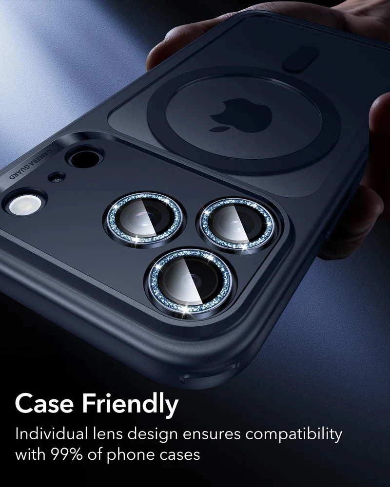iPhone 17 Pro Max/17 Pro Armorite®️ Camera Lens Protector - Blue Shimmer