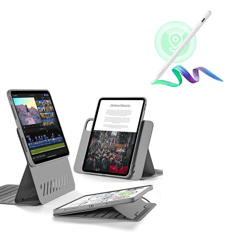 iPad Pro 13″ (2024) Shift Magnetic Case with Pencil Bundle - Gray