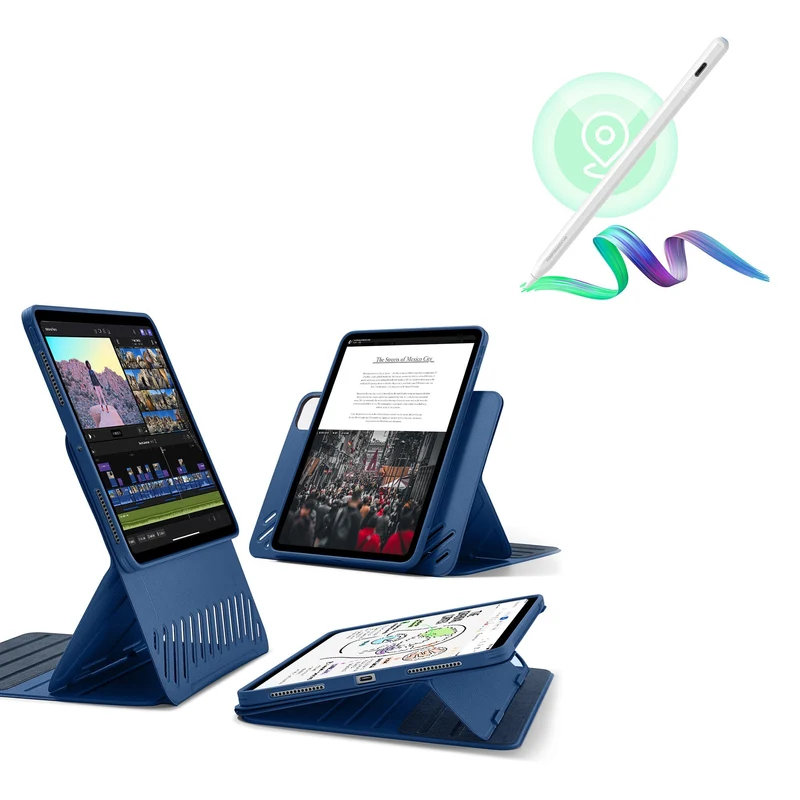iPad Pro 13″ (2025) Shift Magnetic Case with Pencil Bundle - Navy Blue