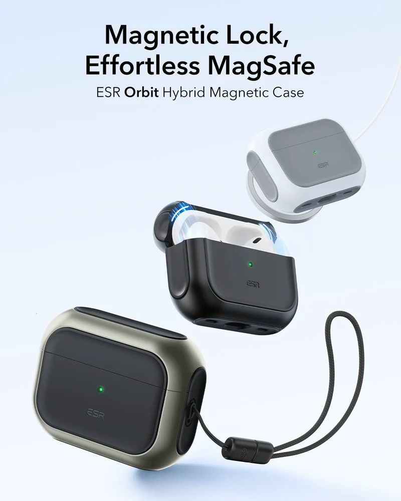 AirPods Pro 3 Orbit Hybrid Magnetic Case - Titanium