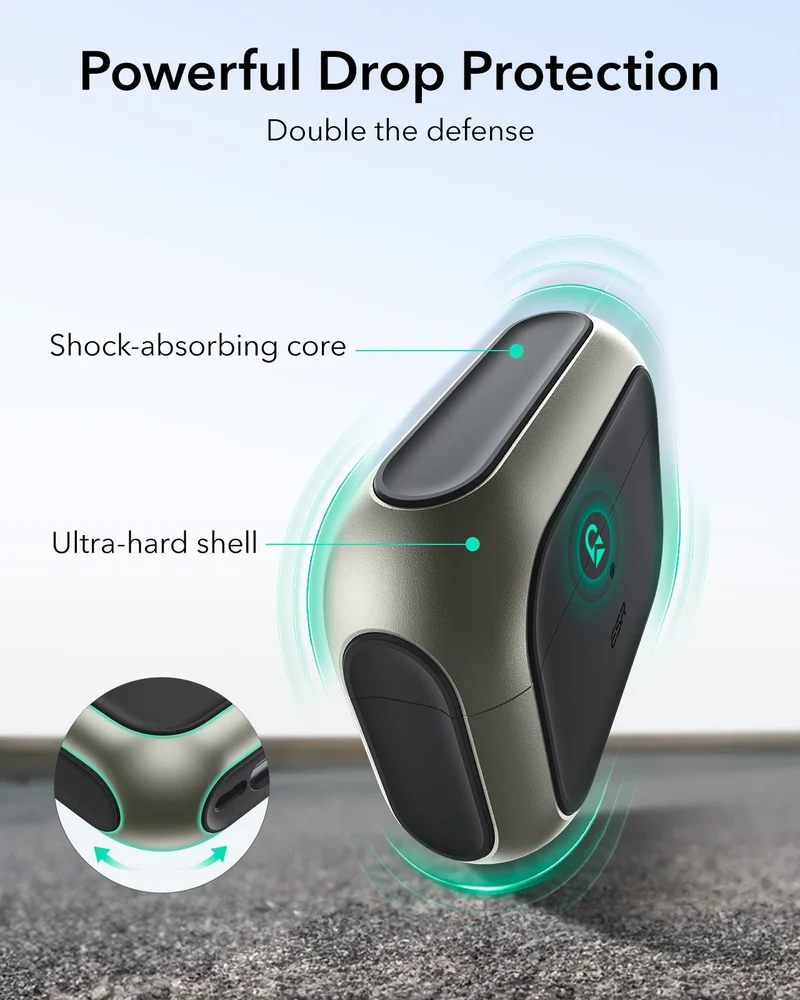 AirPods Pro 3 Orbit Hybrid Magnetic Case - Titanium