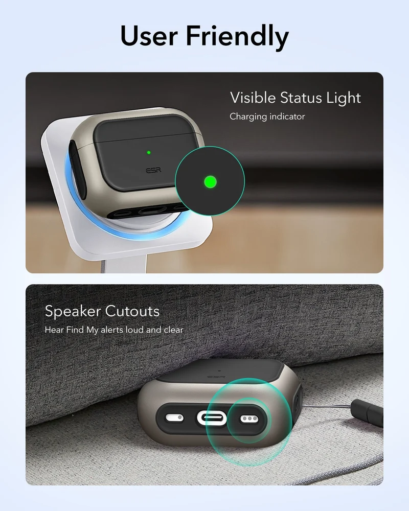 AirPods Pro 3 Orbit Hybrid Magnetic Case - Titanium