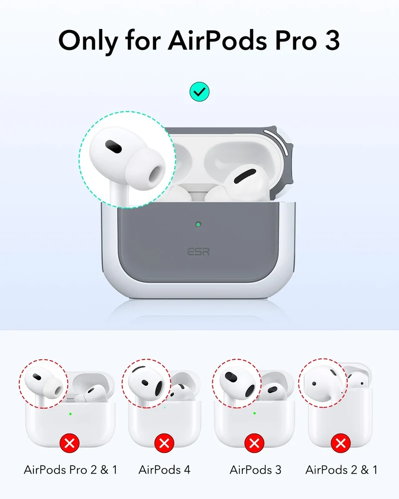 AirPods Pro 3 Orbit Hybrid Magnetic Case - White