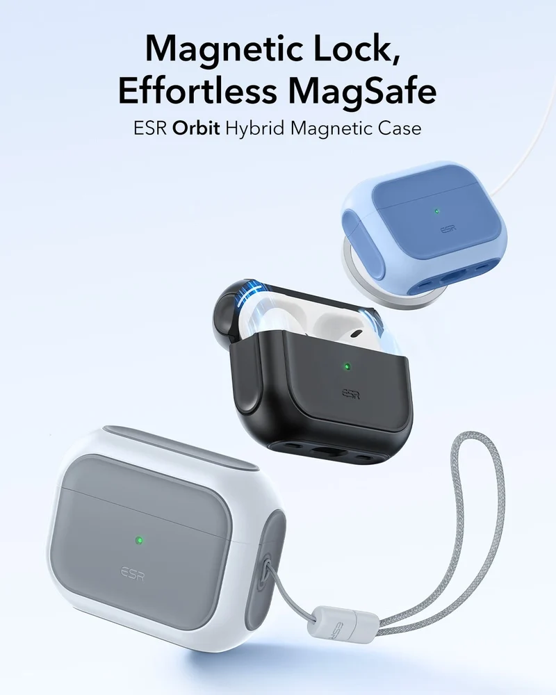 AirPods Pro 3 Orbit Hybrid Magnetic Case - White