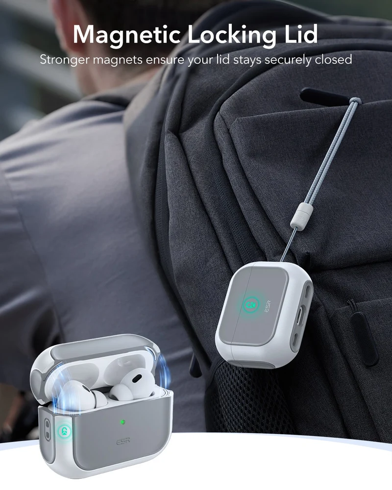 AirPods Pro 3 Orbit Hybrid Magnetic Case - White