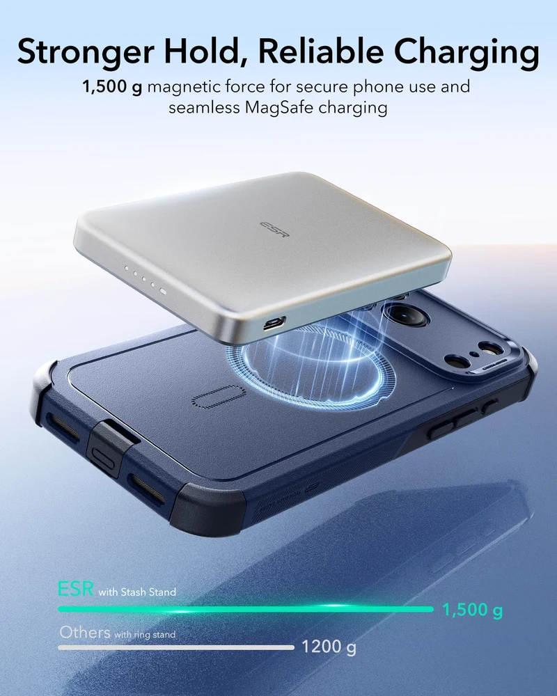 iPhone 17 Pro Cyber Tough Magnetic Case (Camera Control) - Navy Blue