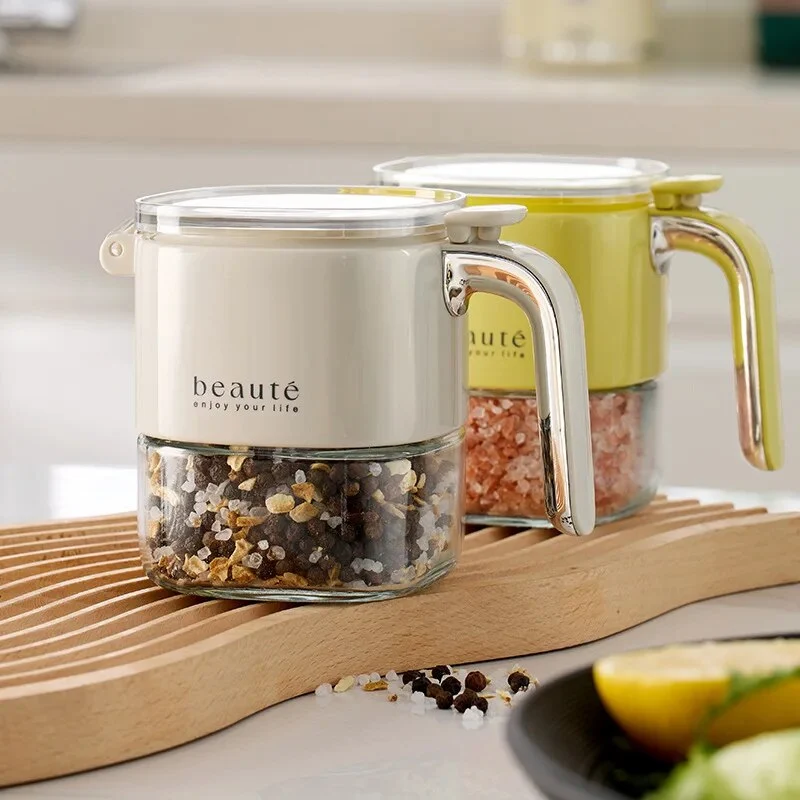 Square Glass Seasoning Dispenser Bottle