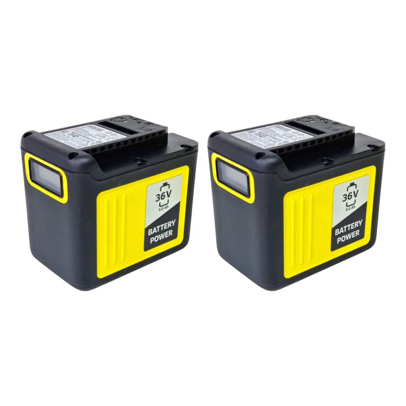 Kärcher 2x Battery Power 36/50 Batterie 36 V 5,0 Ah / 5000 mAh avec indicateur de charge