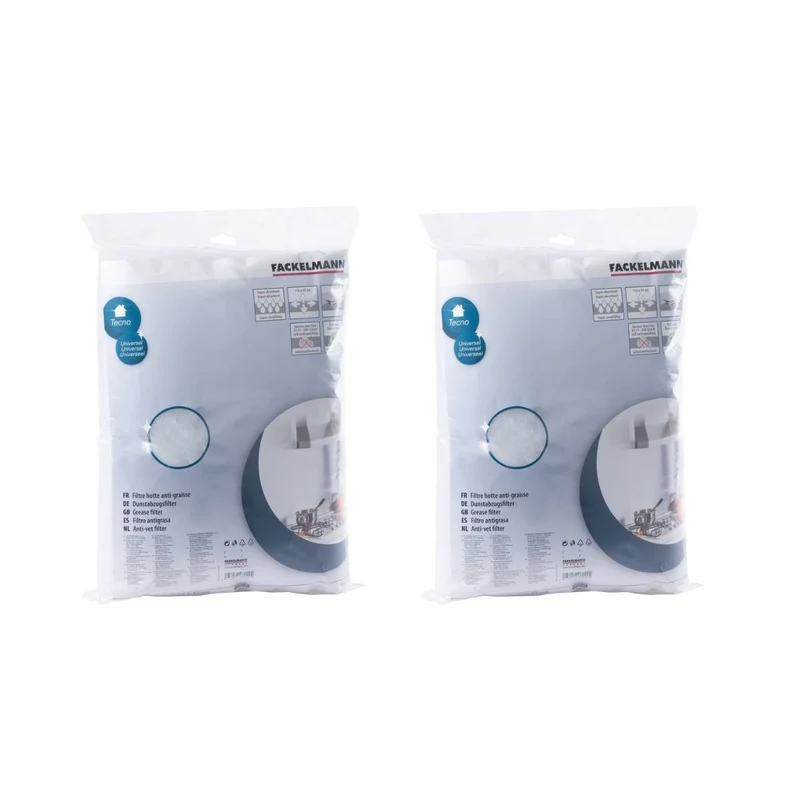 Lot de 2 filtres pour hotte anti-graisse 114 x 47 cm Fackelmann Accessoires pour hotte et friture
