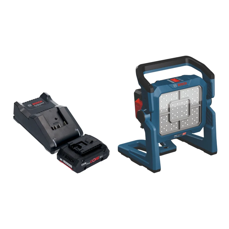Bosch GLI 18V-5000 Akku Bauleuchte 18 V 5000 lm + 1x ProCORE Akku 4,0 Ah + Ladegerät