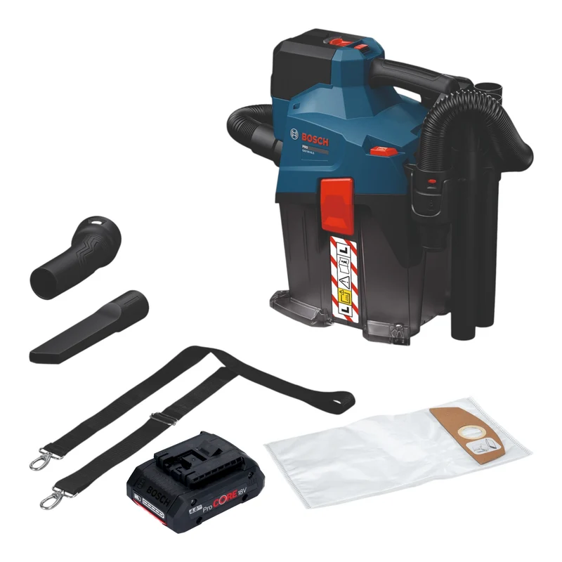 Bosch GAS 18V-6L S Aspirateur sans fil 18 V 6 l classe de poussière L ( 06019K2100 ) Solo - sans batterie, sans chargeur