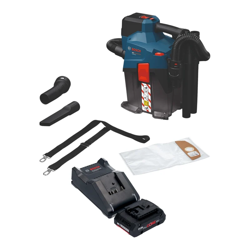Bosch GAS 18V-6L S Aspirateur sans fil 18 V 6 l classe de poussière L ( 06019K2100 ) Solo - sans batterie, sans chargeur