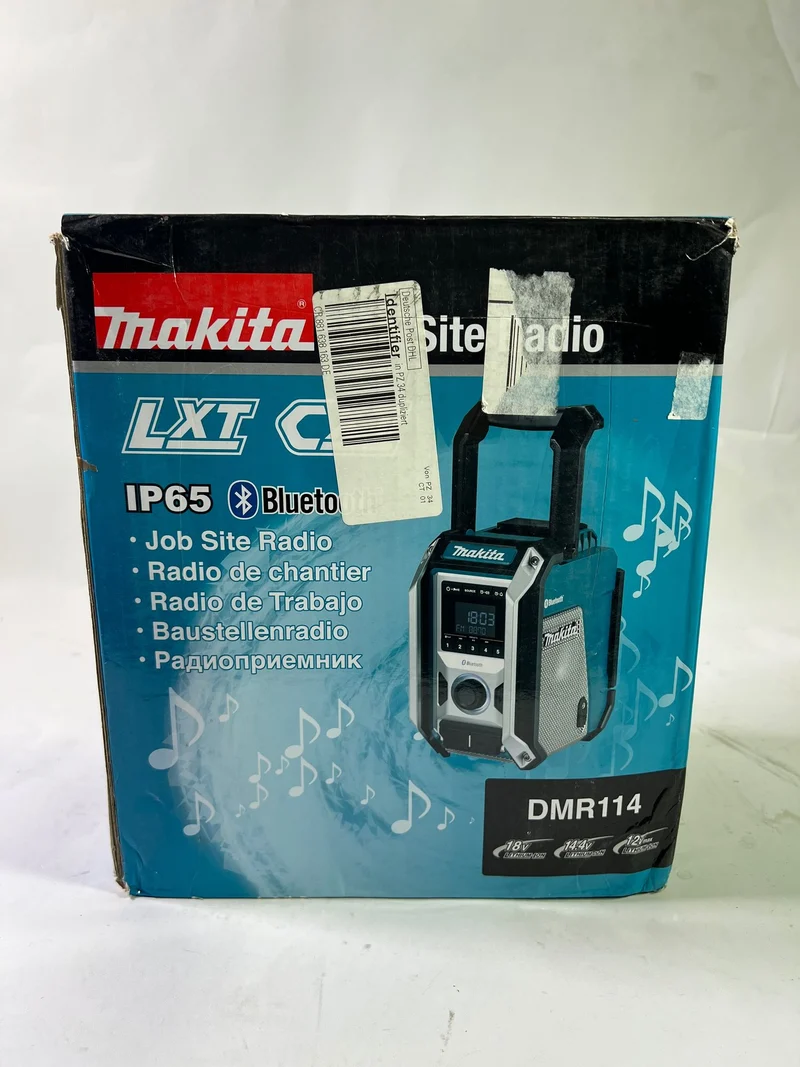 Makita DMR 114 Akku Baustellenradio 12 / 14,4 / 18 V AM / FM / Bluetooth IP 65 - Neuwertig