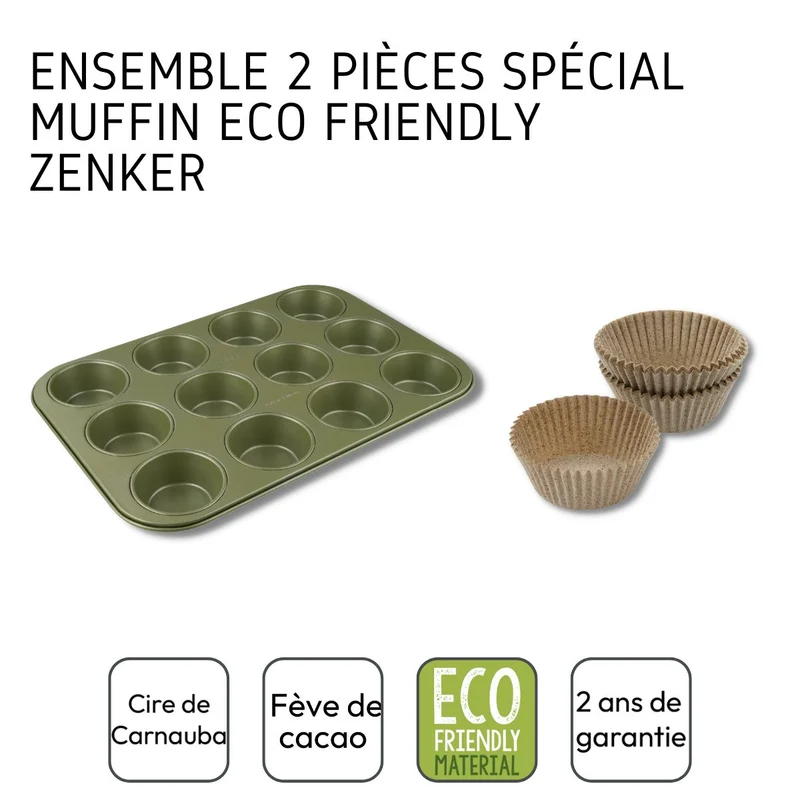 Ensemble 2 pièces spécial muffins Zenker Green Vision