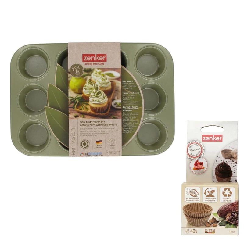 Ensemble 2 pièces spécial muffins Zenker Green Vision