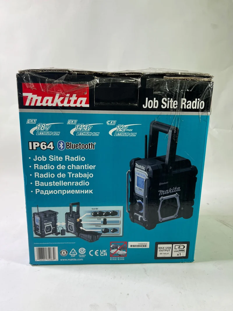 Makita DMR 108 NB Akku Radio 10,8 V - 18 V Bluetooth IP64 Solo - ohne Akku, ohne Ladegerät - Leicht Gebraucht