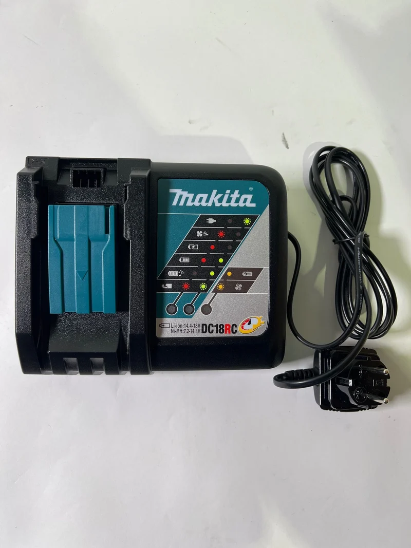 Makita DC 18 RC Akku Schnell Ladegerät 7,2 V - 18 V ( 195584-2 ) für Li-Ion Akku - Leicht Gebraucht
