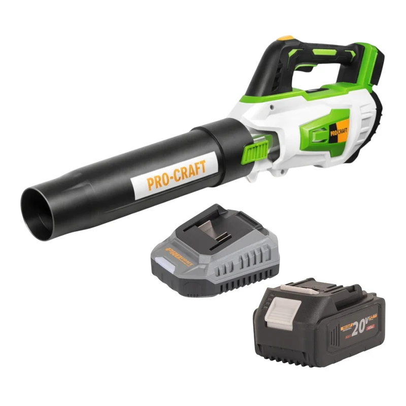 Procraft PB20 Souffleur de feuilles sans fil 20 V TURBO + 1x batterie 4,0 Ah + chargeur