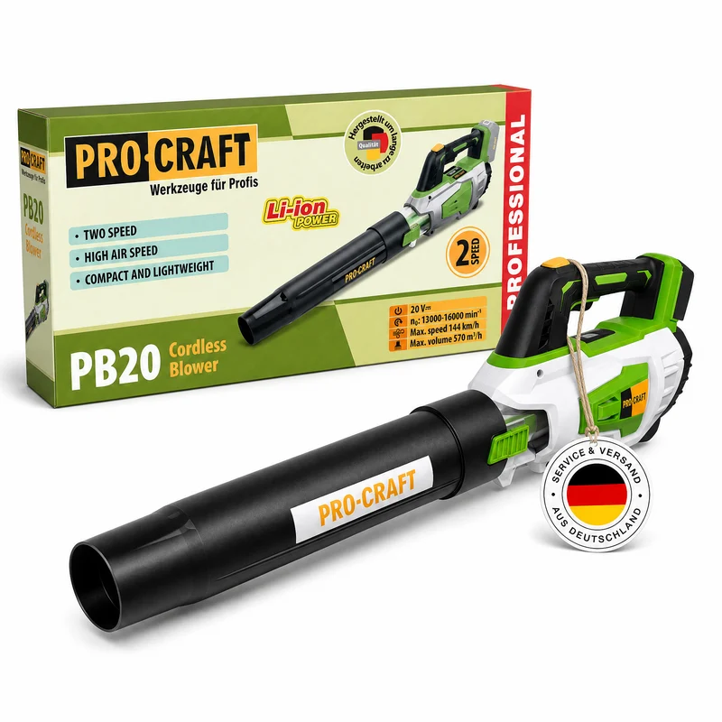 Procraft PB20 Souffleur de feuilles sans fil 20 V TURBO Solo - sans batterie, sans chargeur